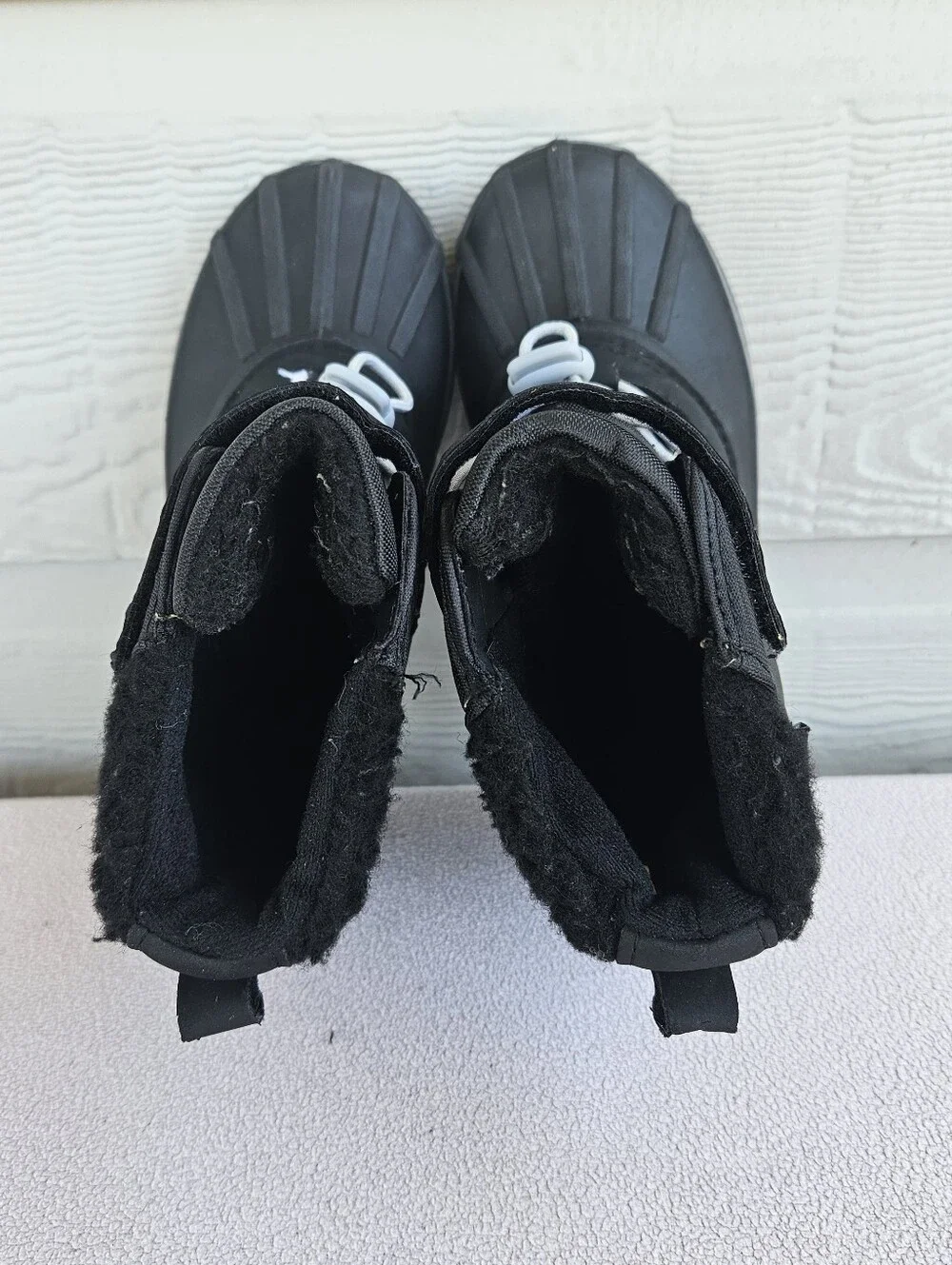 London Fog Oxford Snow Winter Boot Toddler SZ 13 Black Waterproof Hook & Loop